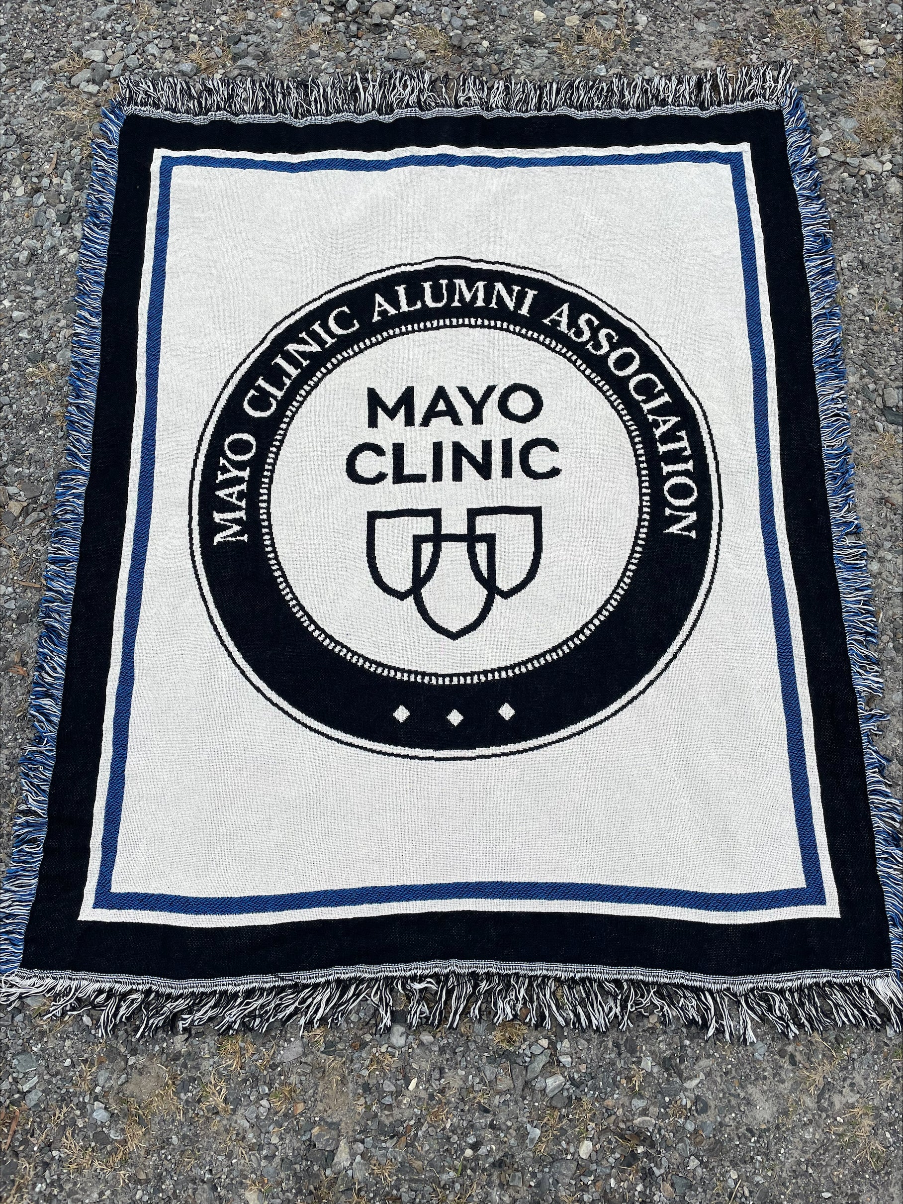 Blanket with blue accent, MCAA