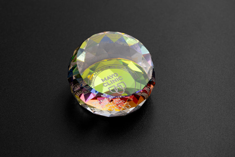 Paperweight, iridescent crystal