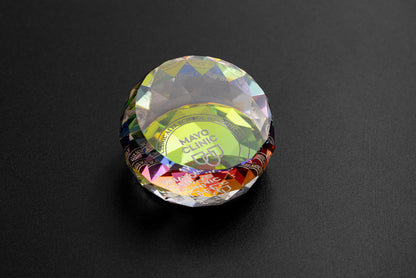 Paperweight, iridescent crystal