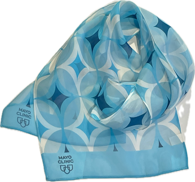 Scarves , imprinted Mayo Clinic logo