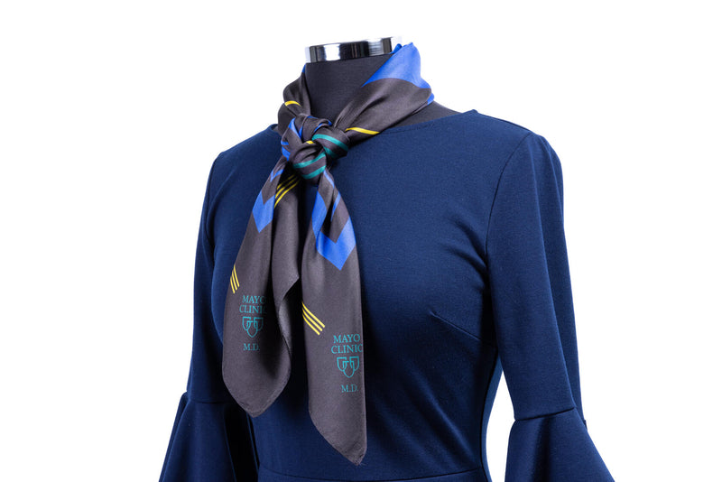 Scarves , imprinted Mayo Clinic logo