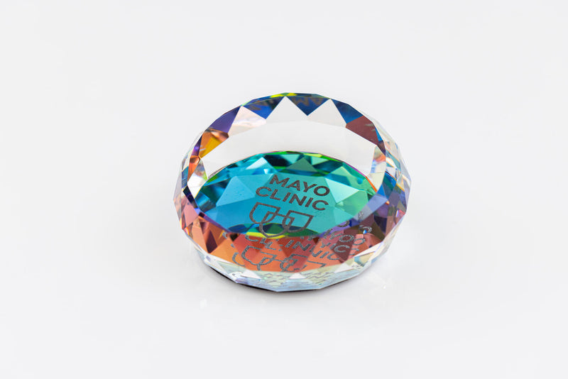 Paperweight, iridescent crystal