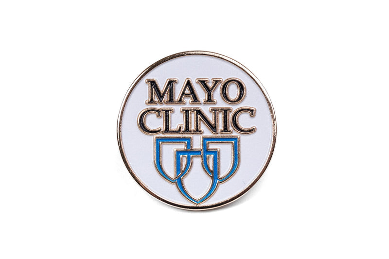 Mayo Clinic lapel pin, enameled