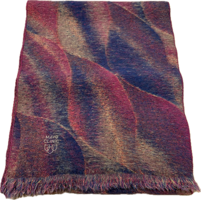 Scarves, embroidered Mayo Clinic logo