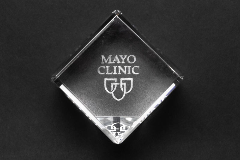 Paperweight, crystal cube